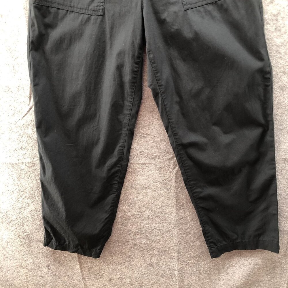 Gap Off Duty Khaki Pants Womens XS Black Relaxed Easy Pull On High Rise - Picture 4 of 9